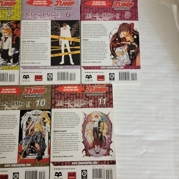 7 Lot Shonen Jump Advanced DEATH NOTE Tsugumi Ohba Takeshi Obata 2 5 6 8 9 10 11 - Picture 6 of 10